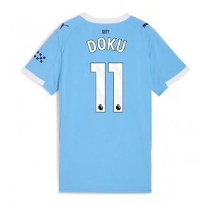 Manchester City Jeremy Doku #11 Hjemmebanetrøje Dame 2025-26 Kortærmet